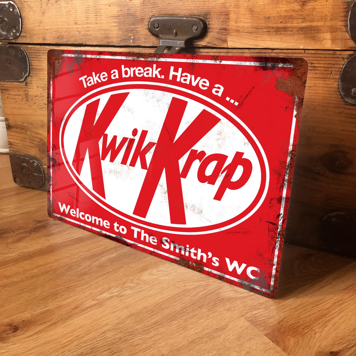 personalised toilet sign Kit Kat bar funny sign