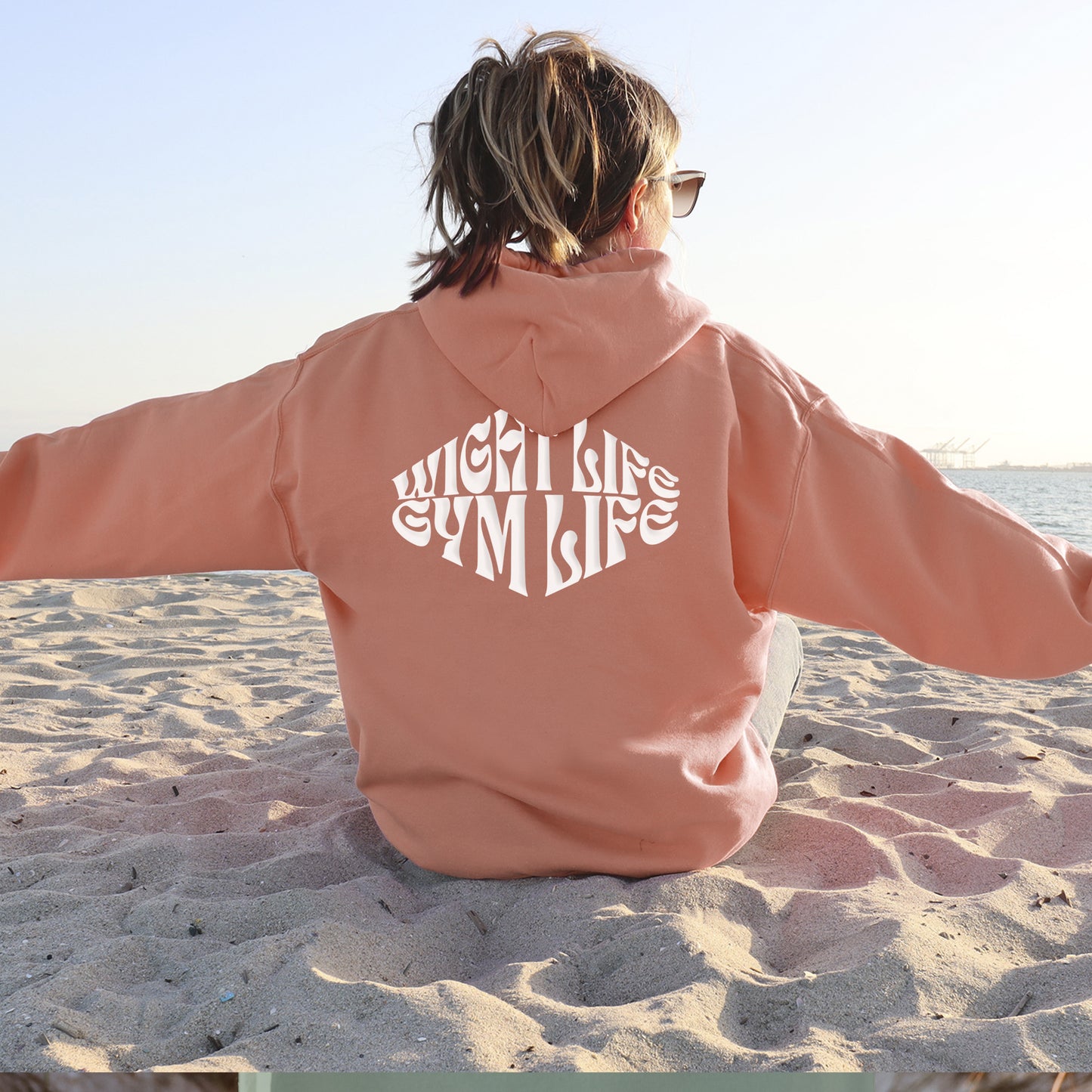 Wight Life Hoodie - PUFF PRINT - Gym Life