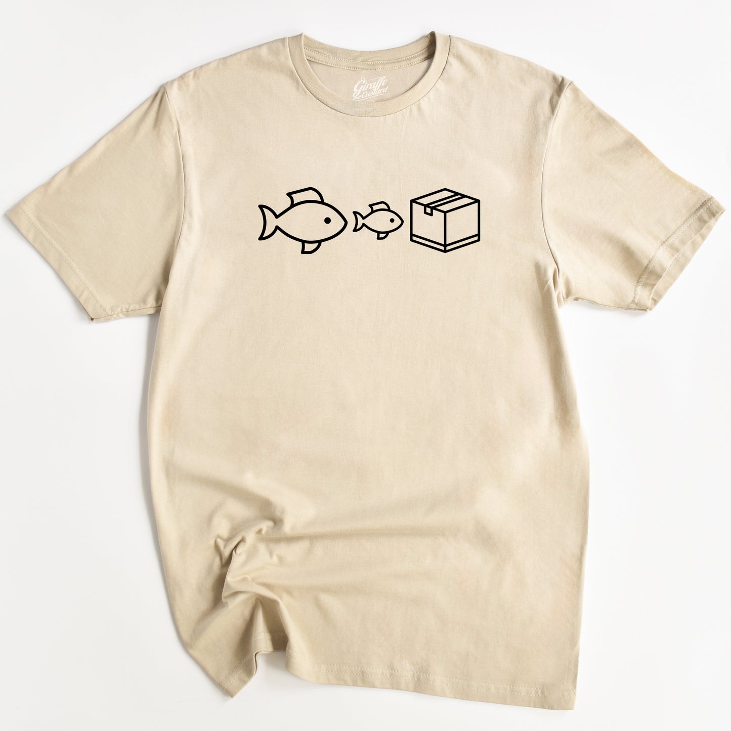 Big Fish, Little Fish, Cardboard Box T-Shirt - Funny Slogan T-Shirt - 90s Rave Quote