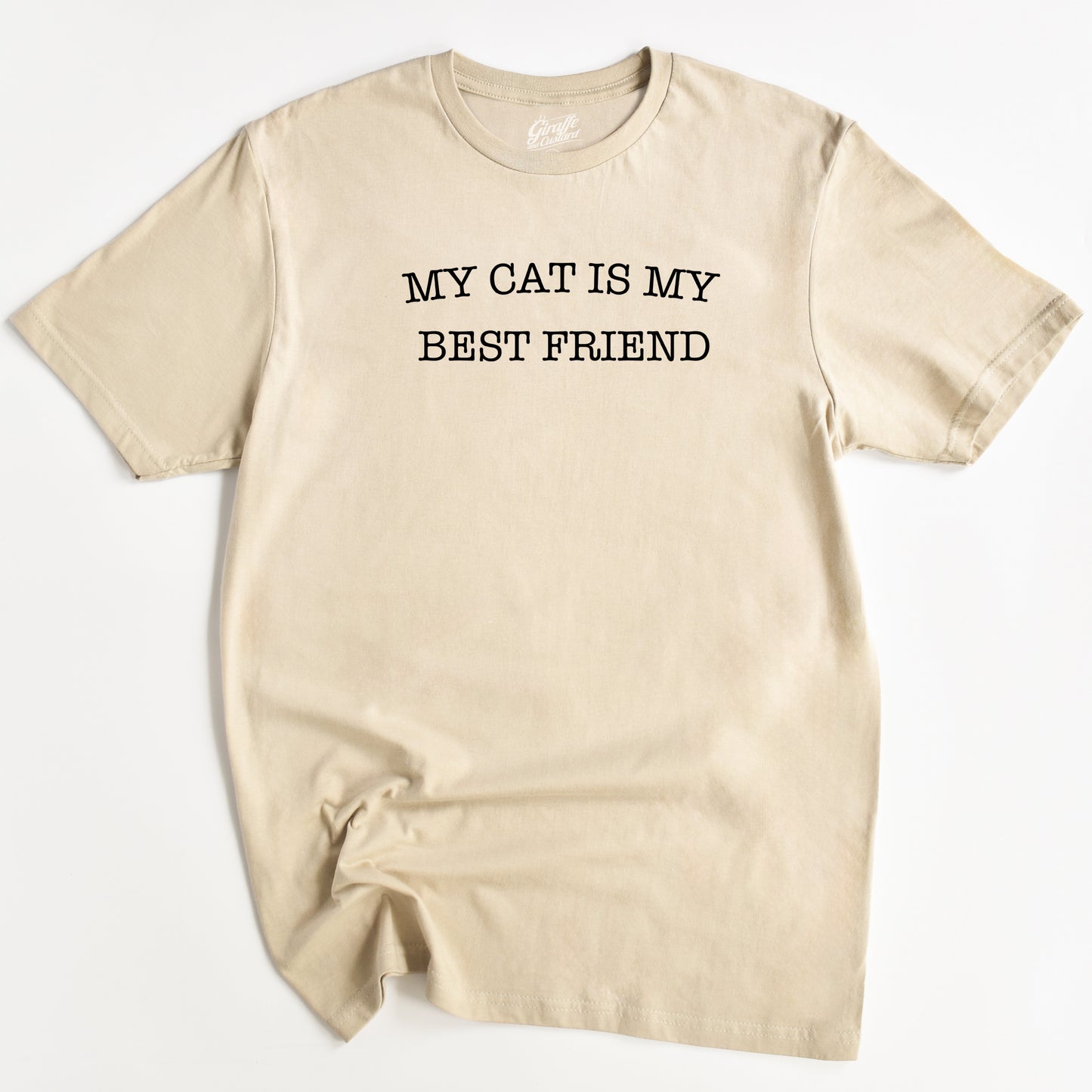 My Cat Is My Best Friend Cat T-Shirt - Funny Slogan T-Shirt - Cat Lover