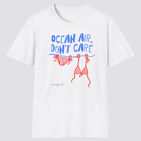 Wight Life T-Shirt - Ocean Air Don't Care - Unisex Isle of Wight Tee