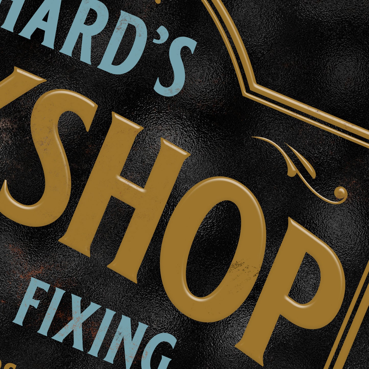 Personalised Workshop Sign Metal Man Cave Custom Sign 305 x 200mm