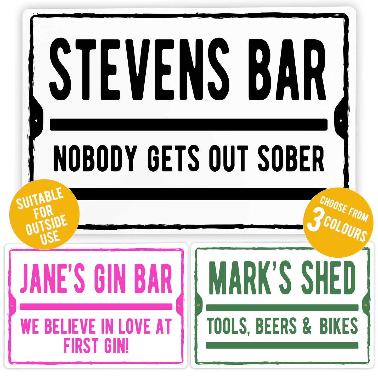 Personalised Bar Sign - Vintage Metal Home Pub Gift