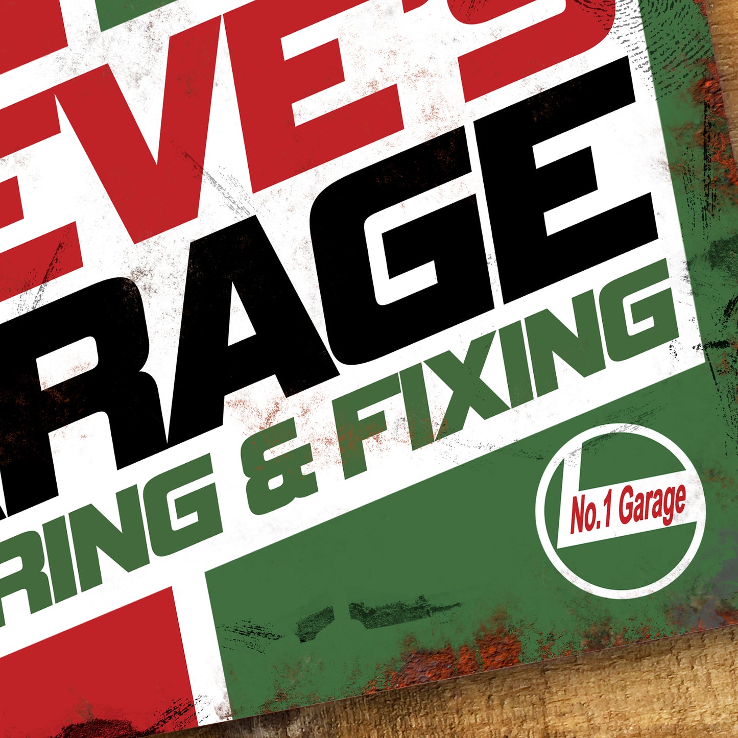 Personalised Motor Oil Garage Metal Door Wall Sign Vintage 200x305mm