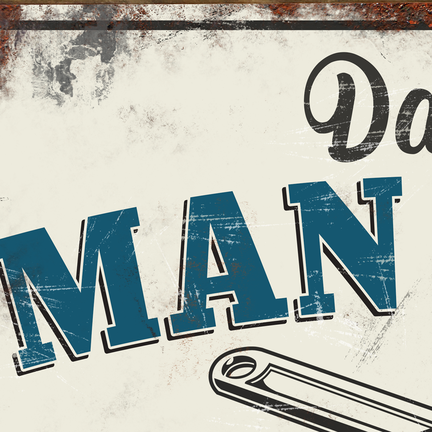Personalised Man Cave Sign Custom Workshop Metal Sign 200mm x 305mm
