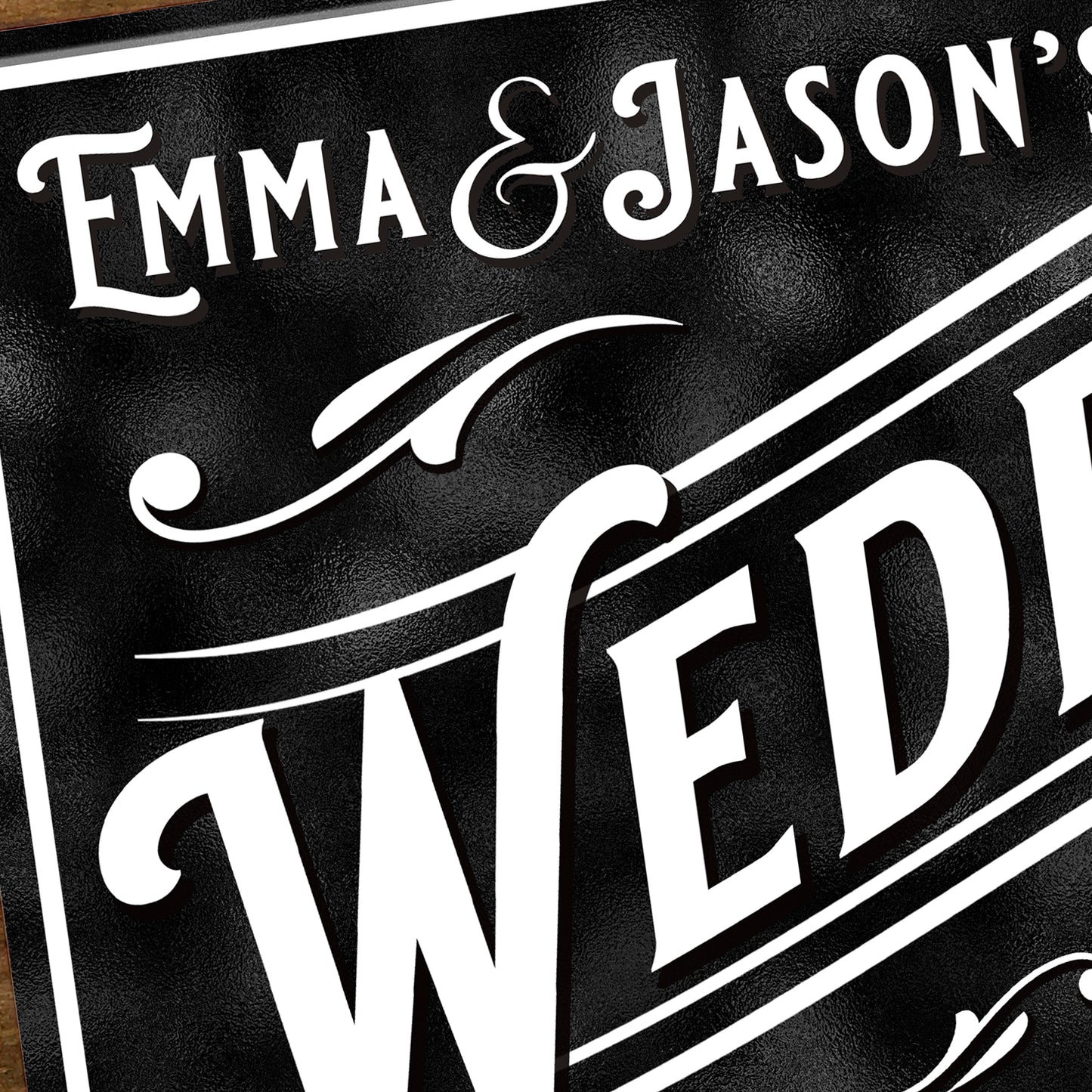 Personalised Wedding Direction Metal Sign