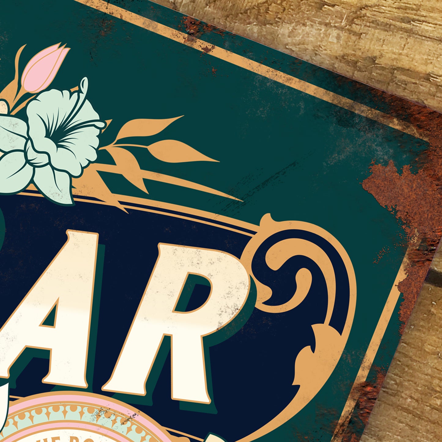 Personalised Gin Bar Home Pub Metal Door Wall Sign Vintage 200x305mm