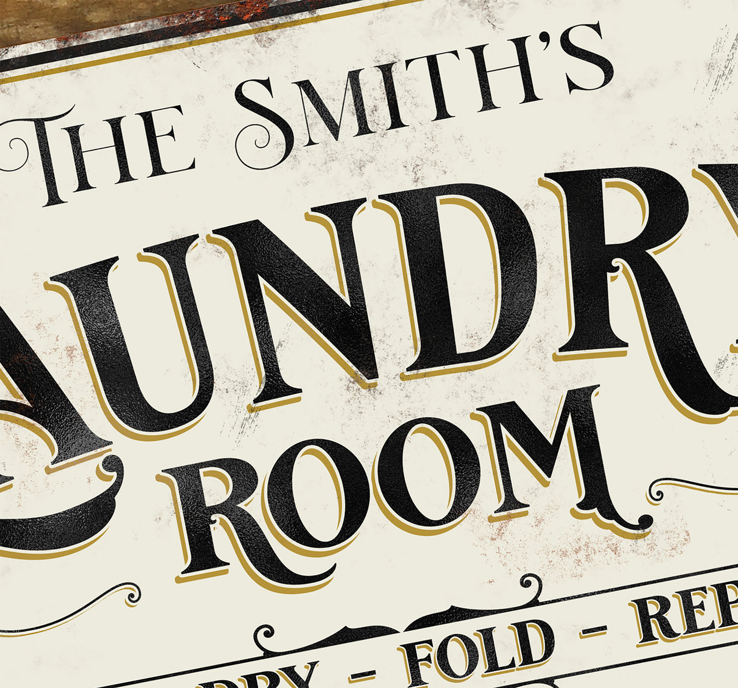vintage metal laundry sign|giraffeandcustard.com/