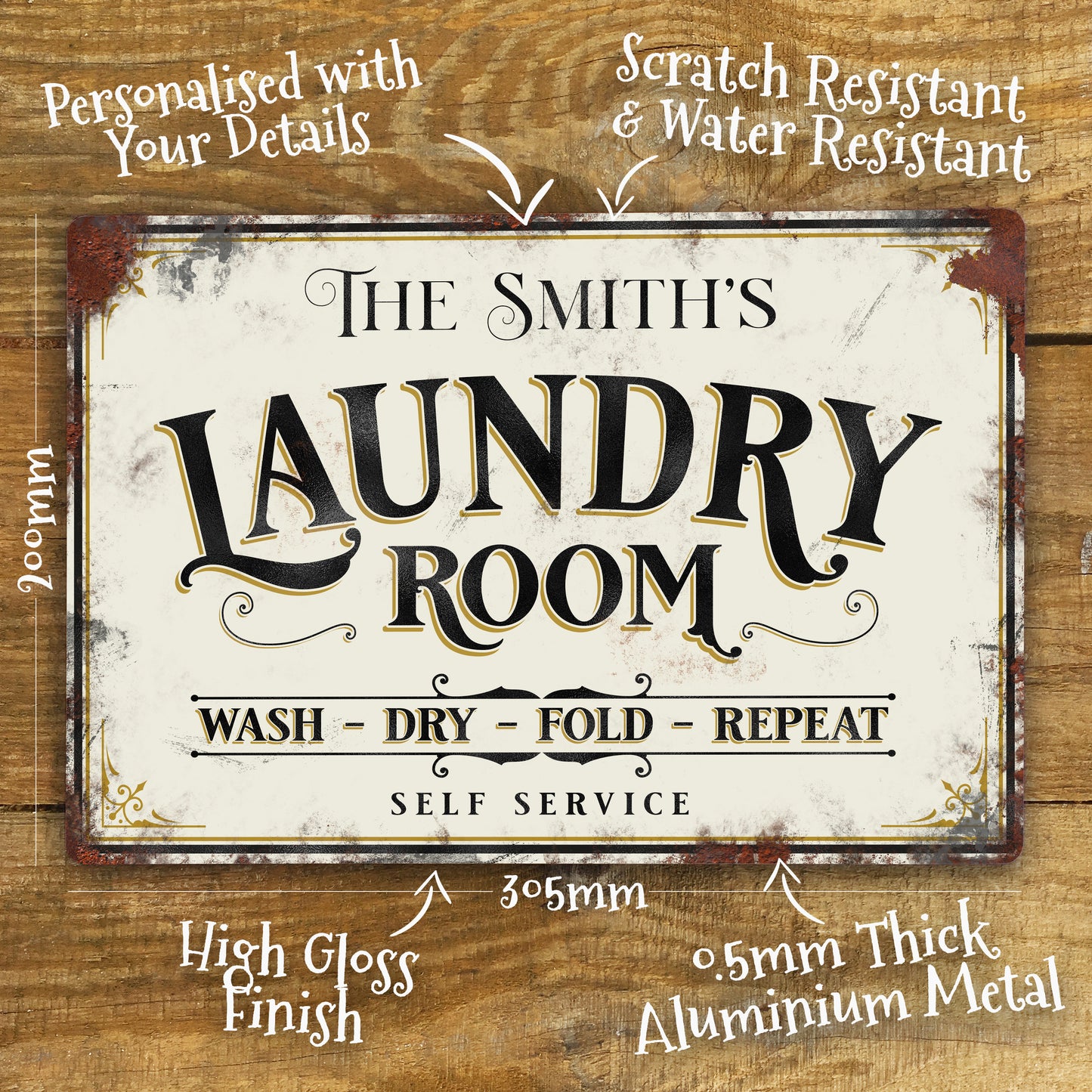vintage metal laundry sign|giraffeandcustard.com/