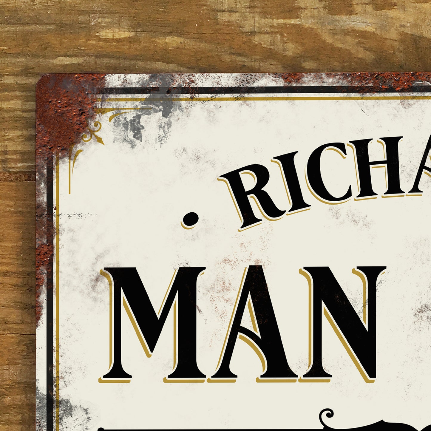 Personalised Man Cave Metal Door Wall Sign Vintage 200x305mm