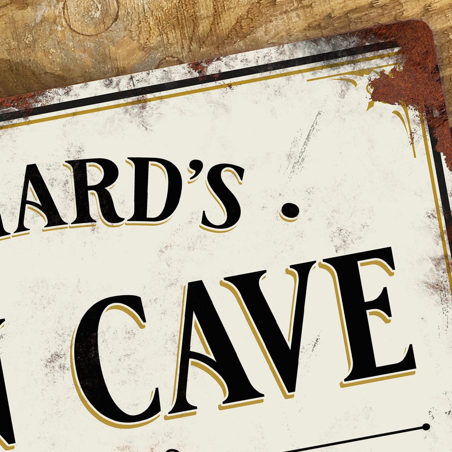 Personalised Man Cave Metal Door Wall Sign Vintage 200x305mm