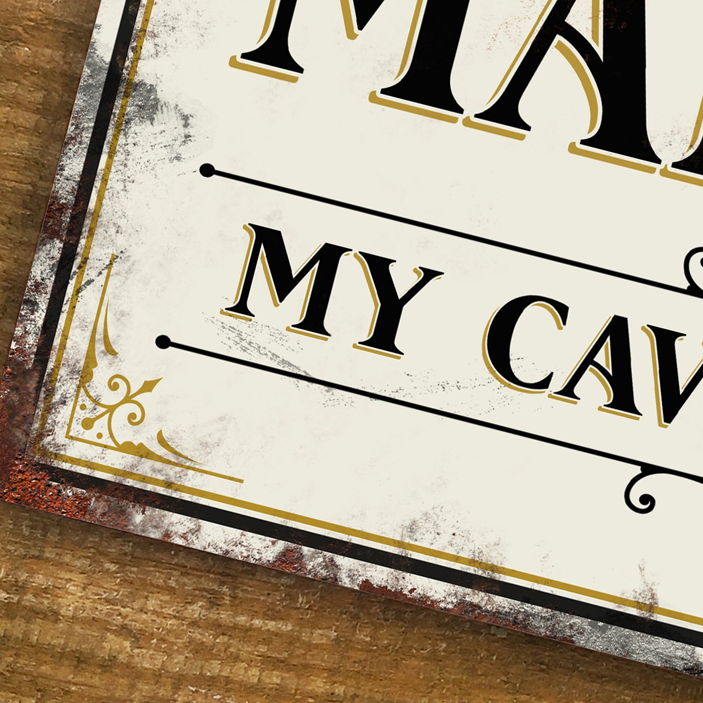 Personalised Man Cave Metal Door Wall Sign Vintage 200x305mm