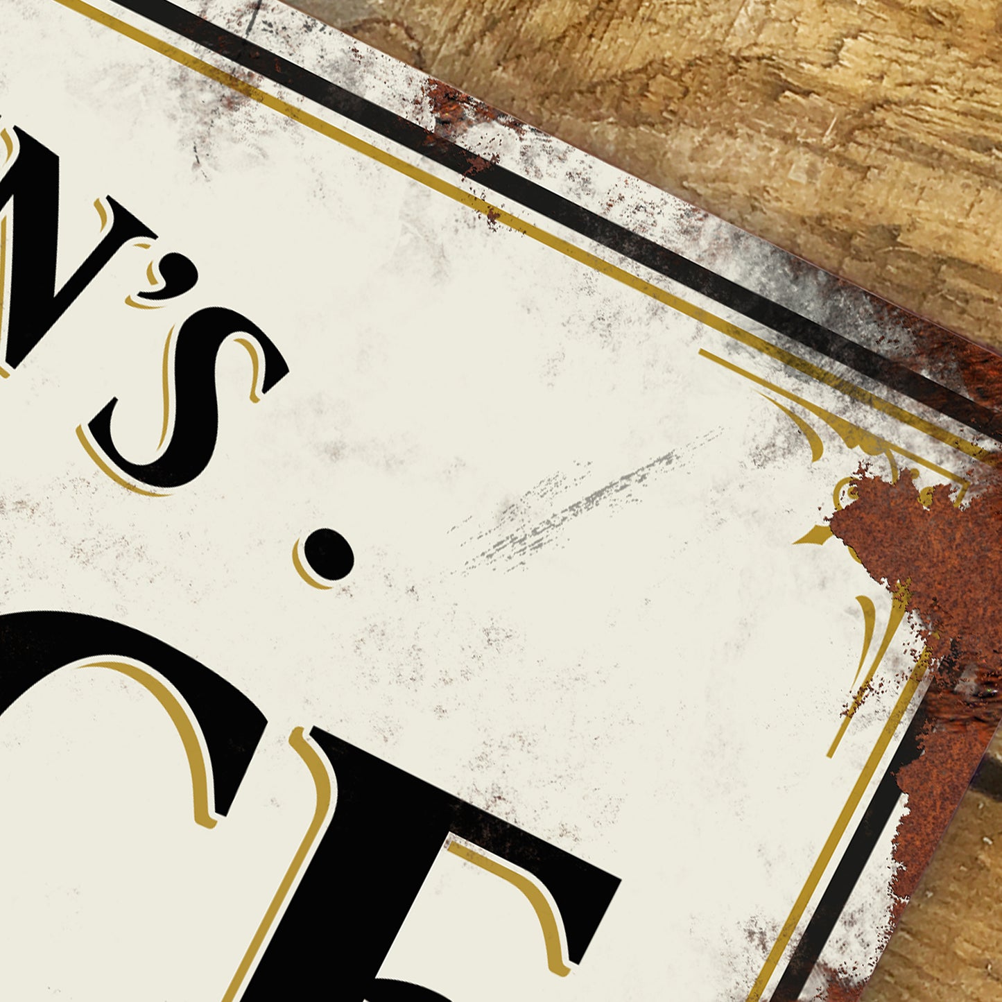 Personalised Office Metal Door Wall Sign Vintage 200x305mm