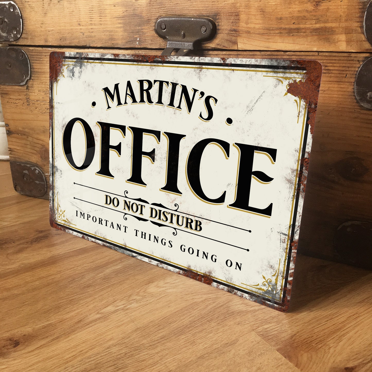 Personalised Vintage Retro Office Metal Sign