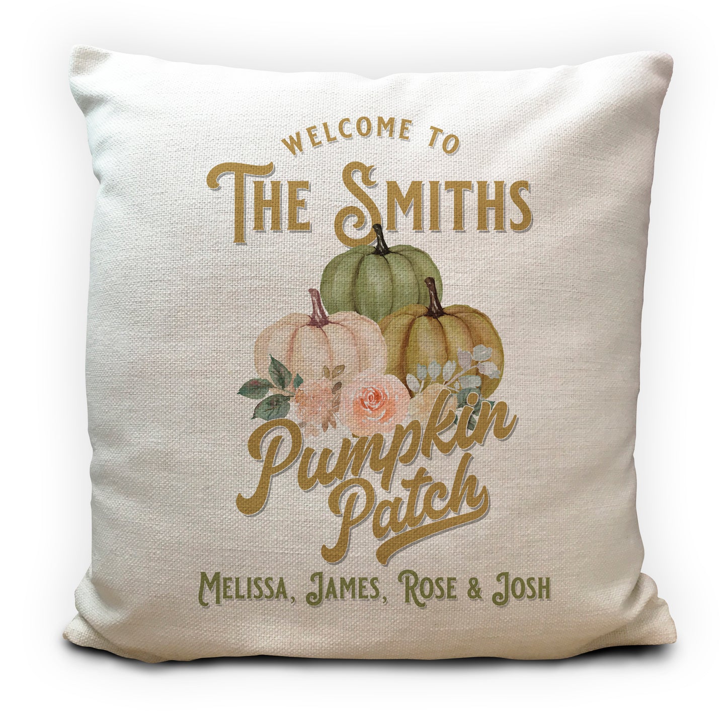 Personalised Autumn Pumpkin Halloween Cushion Cover