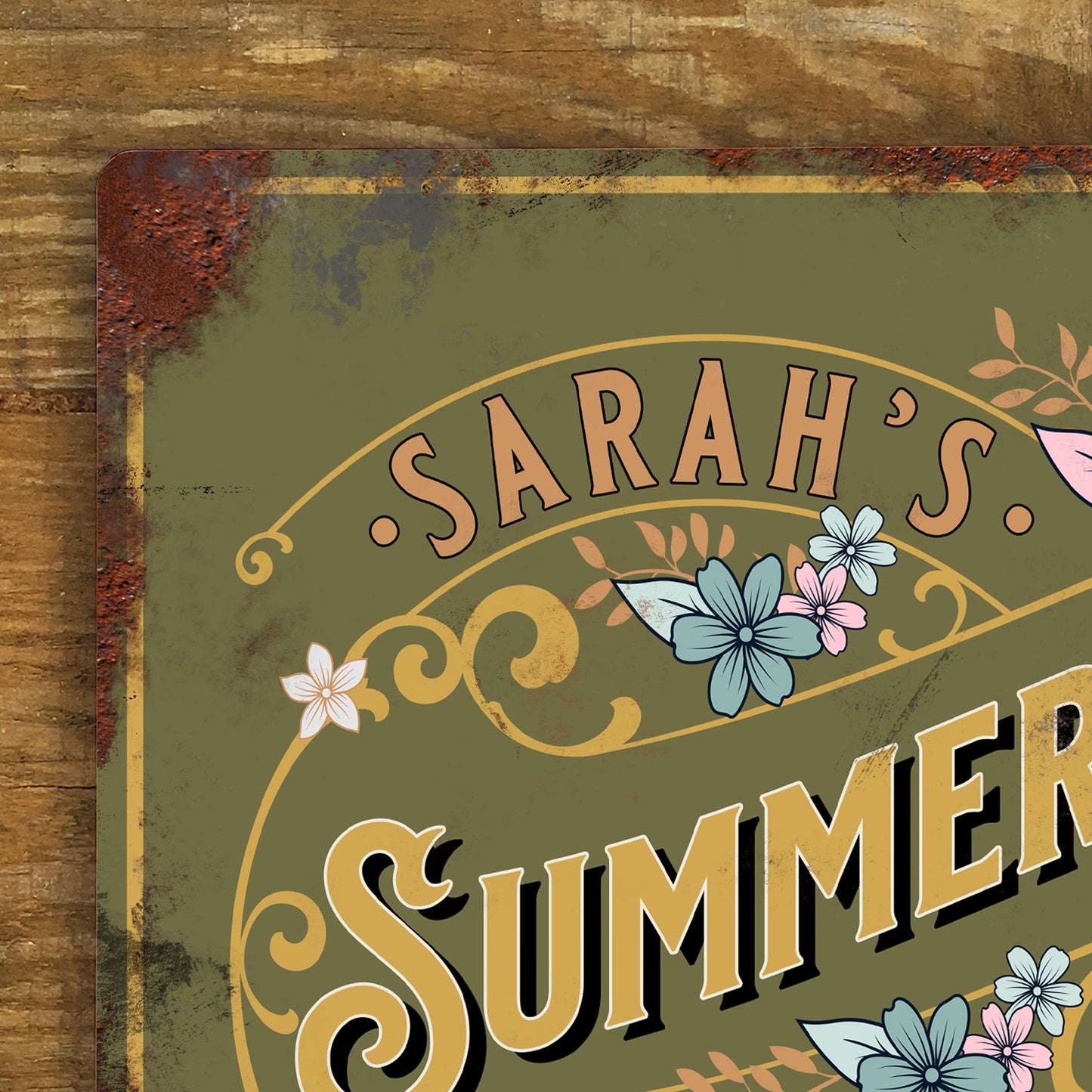 Personalised Garden Summer House Outdoor Door Wall Sign Vintage 200x305mm