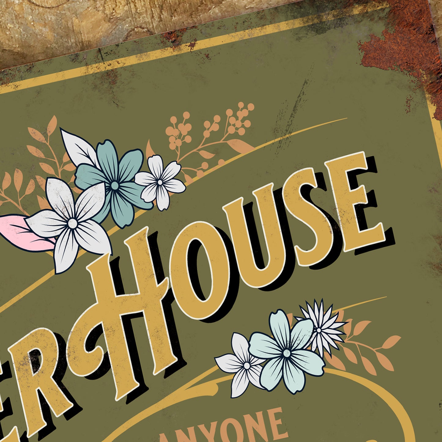 Personalised Garden Summer House Outdoor Door Wall Sign Vintage 200x305mm