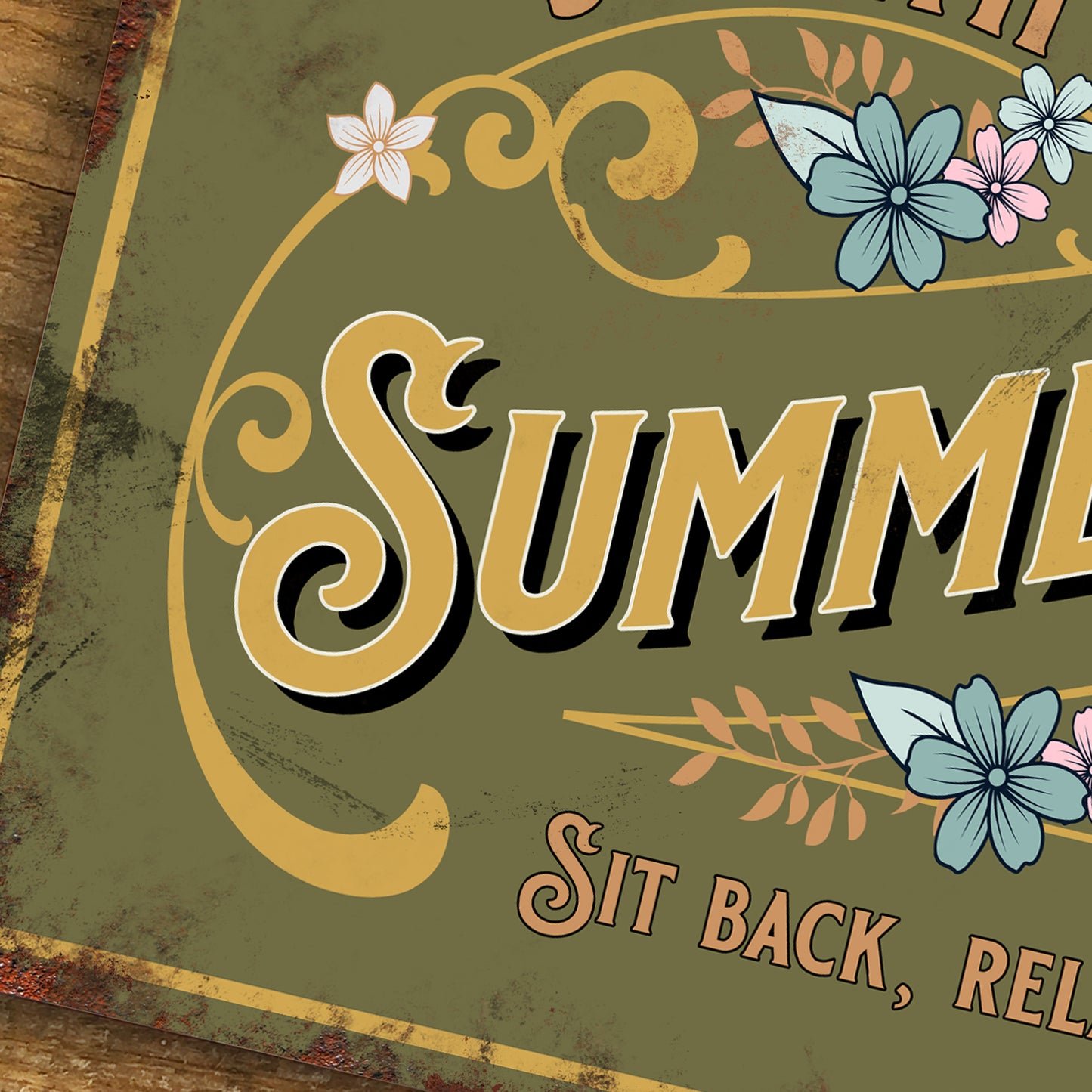Personalised Garden Summer House Outdoor Door Wall Sign Vintage 200x305mm