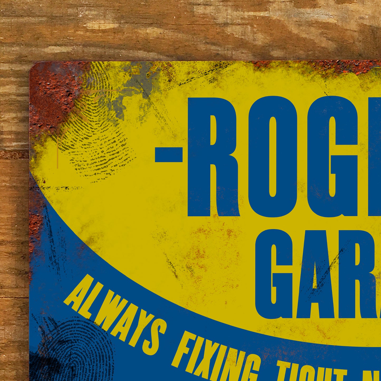 Personalised Garage Metal Sign - Vintage Retro Metal Door Wall Sign 200x305mm
