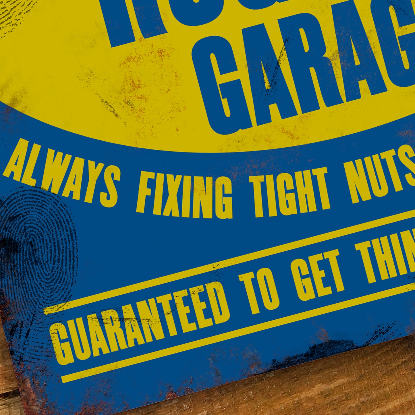 Personalised Garage Metal Sign - Vintage Retro Metal Door Wall Sign 200x305mm