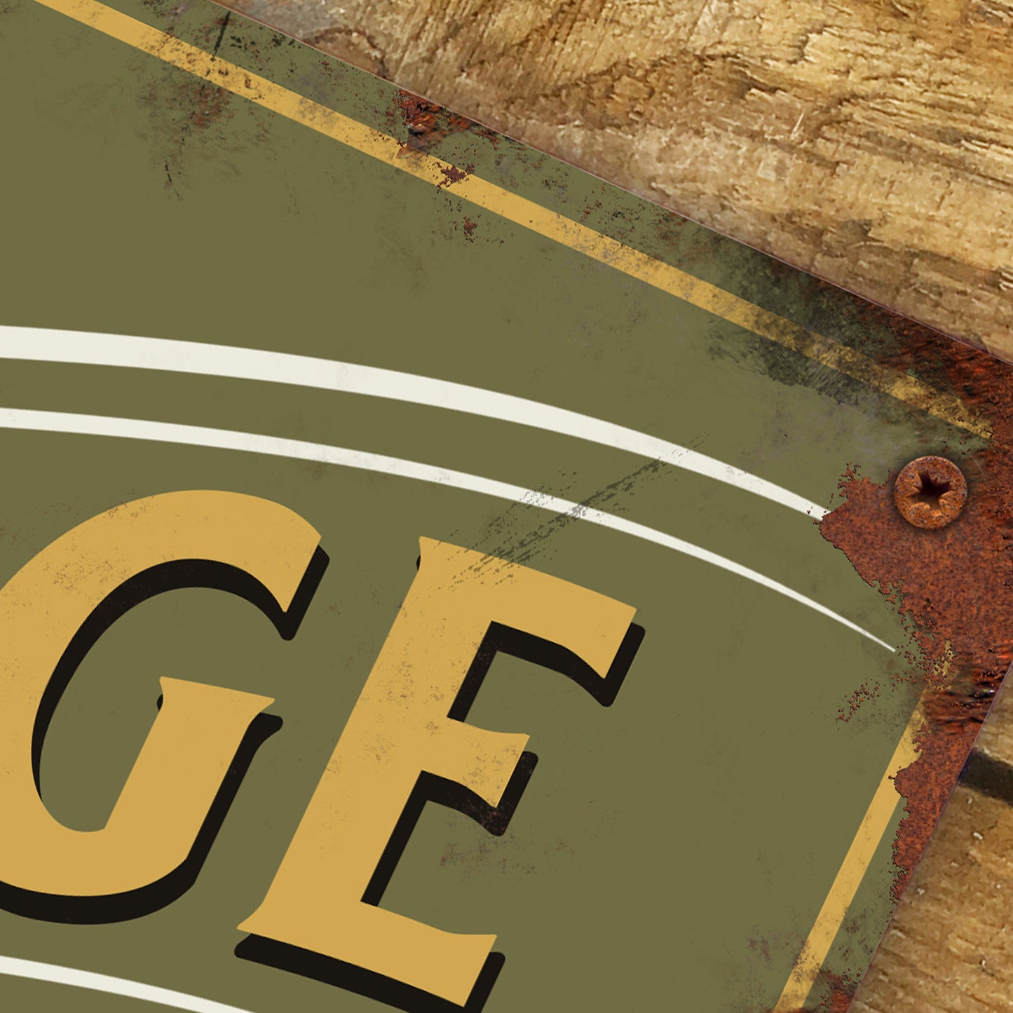 Personalised Garage Metal Door Wall Sign Vintage 200x305mm
