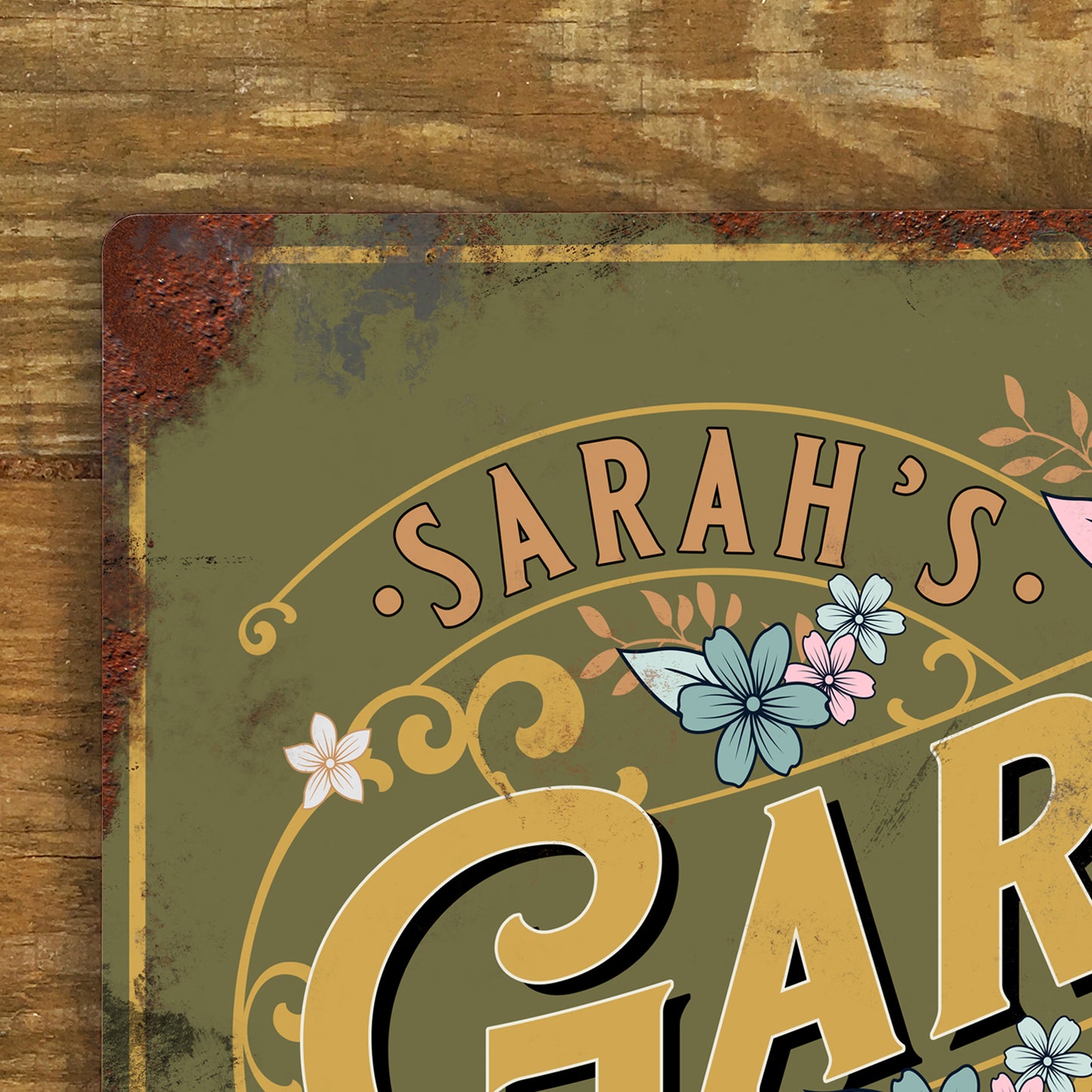 Personalised Garden Metal Outdoor Door Wall Sign Vintage 200x305mm