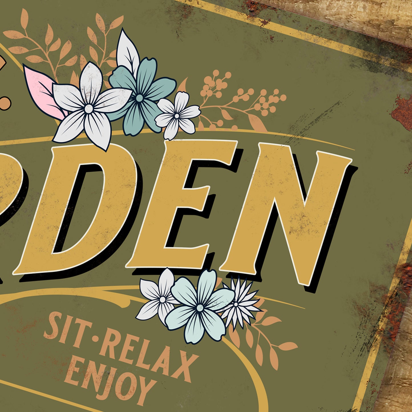 Personalised Garden Metal Outdoor Door Wall Sign Vintage 200x305mm