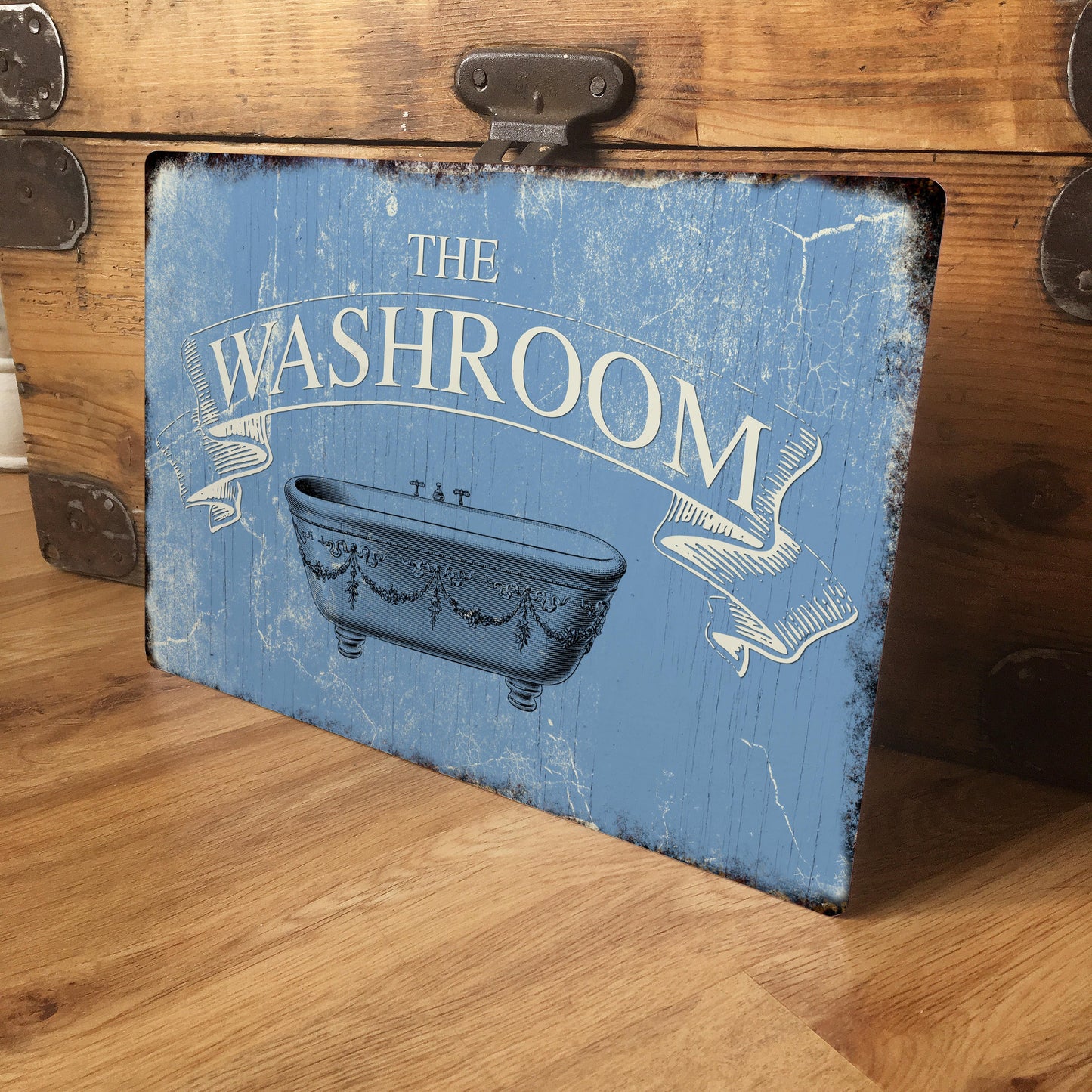 Vintage Retro Bathroom Washroom Metal Sign