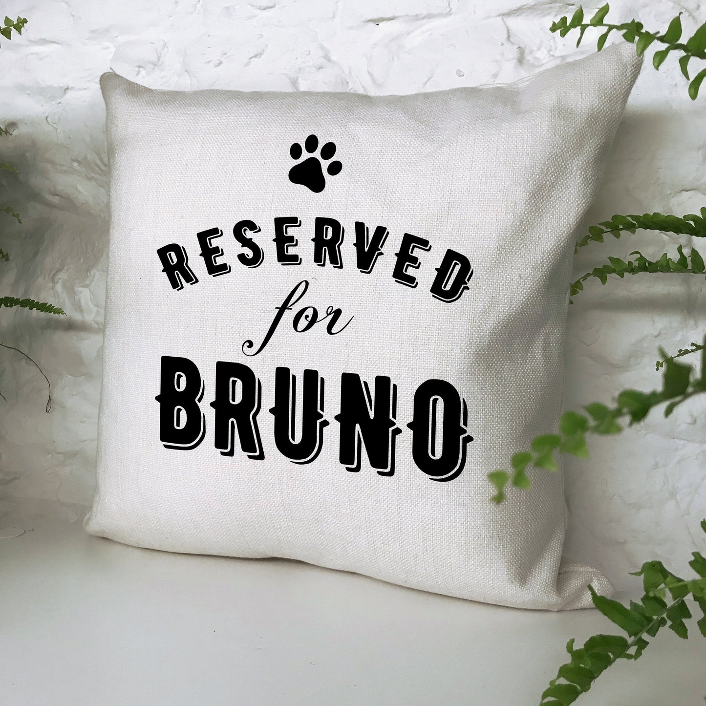 Personalised Pet Name Dog Bed Cushion Cover 40cm 16"