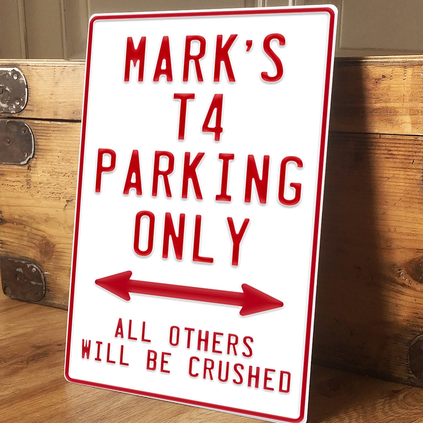 Personalised No Parking Metal Sign