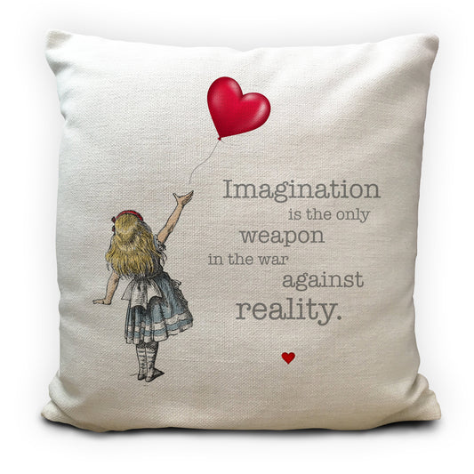 Alice in wonderland cushion cover Banksy style balloon art