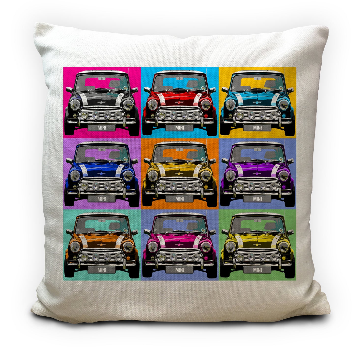 Mini Cooper Pop Art Cushion Cover
