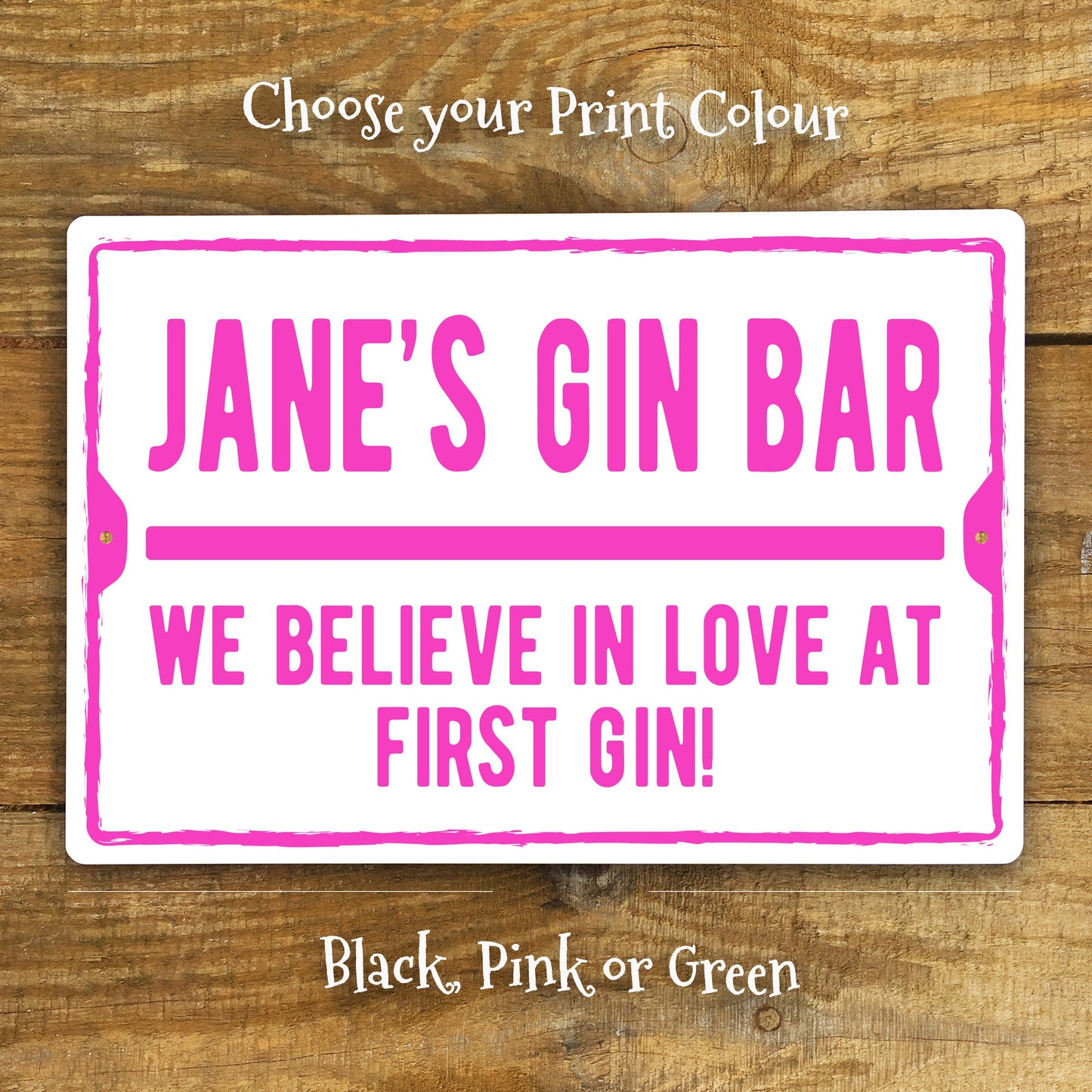 Personalised Metal Street Sign Home Bar Garden Waterproof 200x305mm