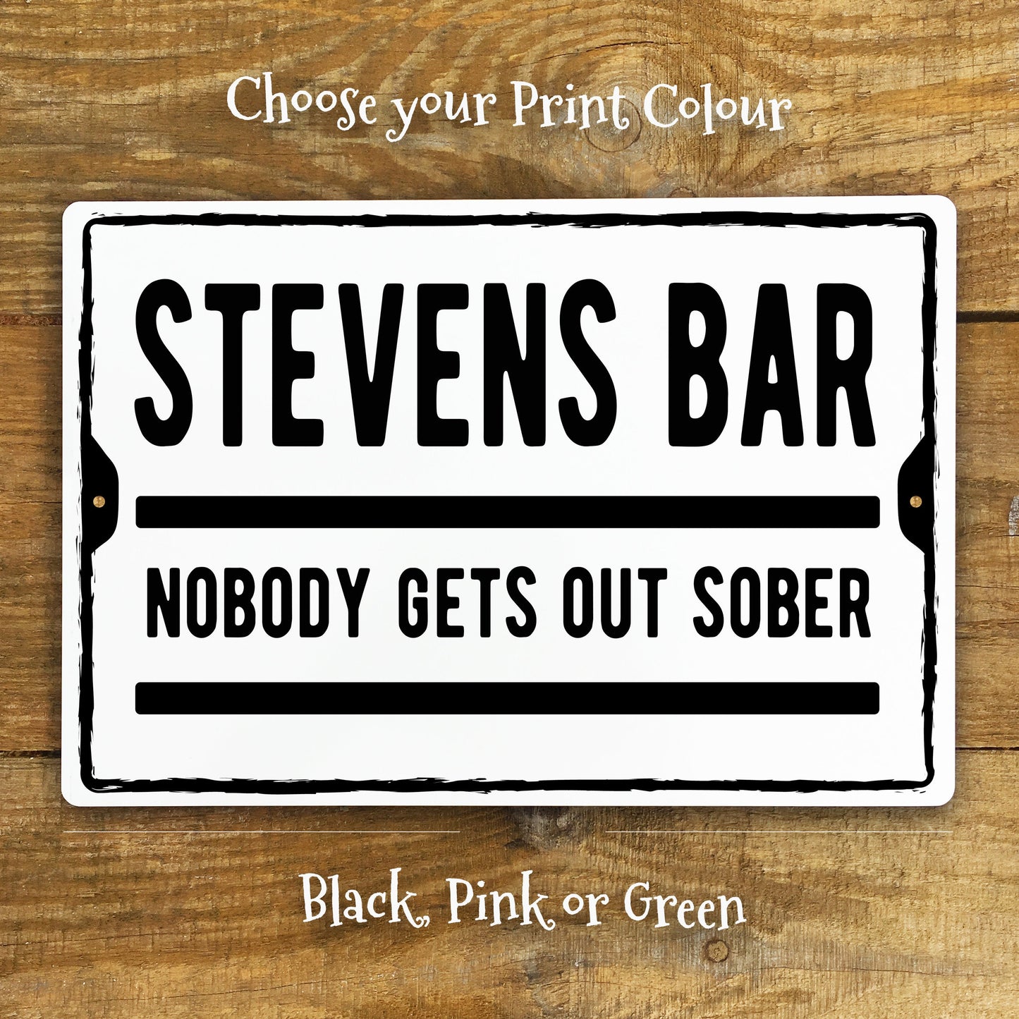 Personalised Metal Street Sign Home Bar Garden Waterproof 200x305mm