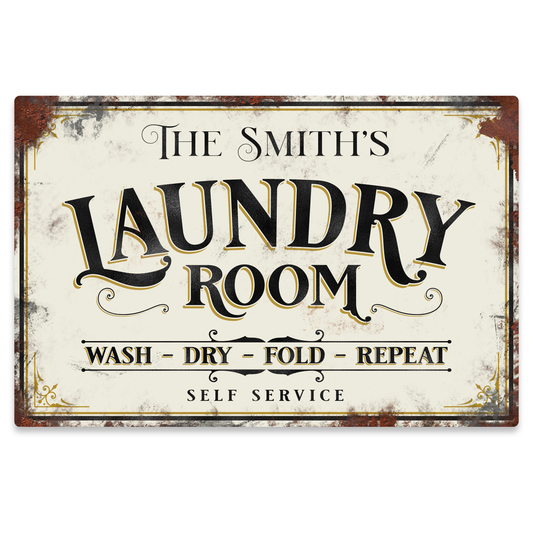 vintage metal laundry sign giraffeandcustard.com