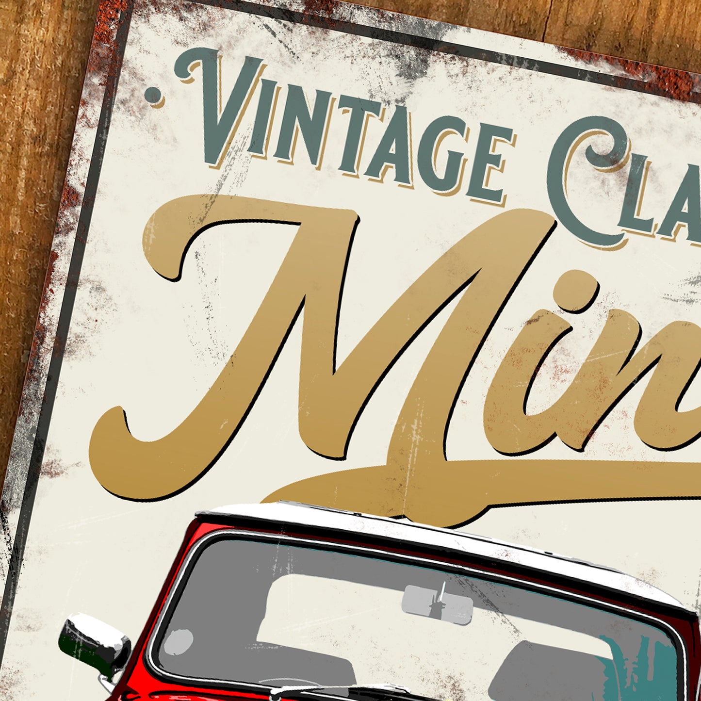 Personalised Classic Mini Cooper Metal Sign 200mm x 305mm