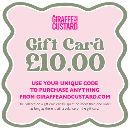 Giraffe and Custard Gift Card