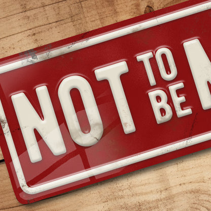Man Cave Metal Sign Retro Not To Be Moved Train Railway Sign - 100x305mm