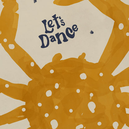 Let’s Dance Crab Print – Quirky Coastal Wall Art