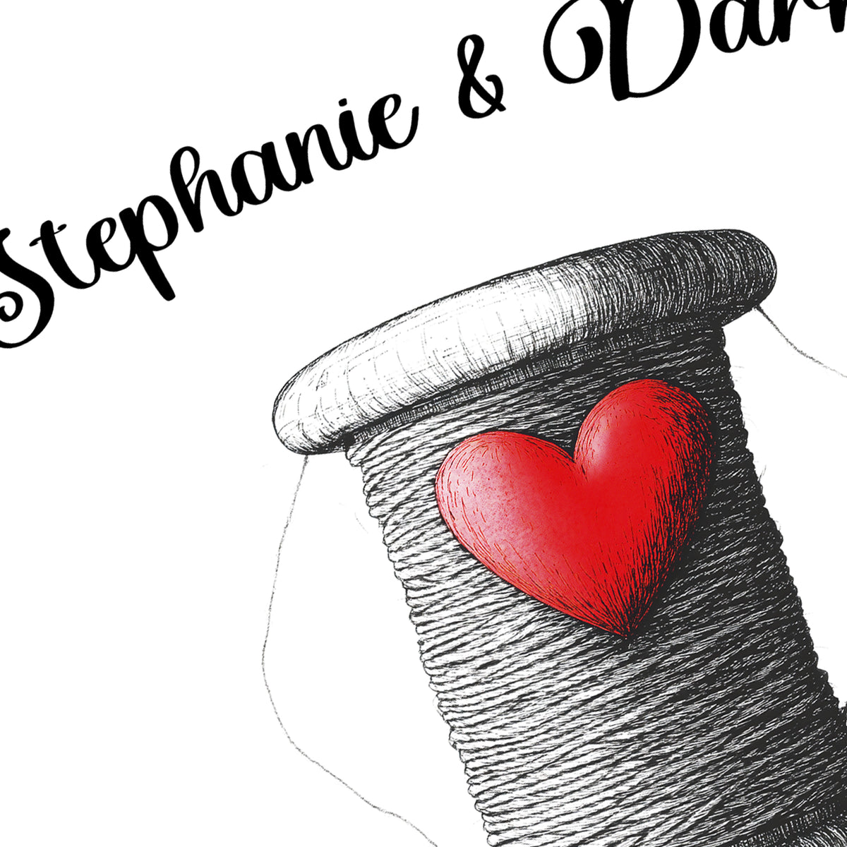 Personalised 2nd Wedding Anniversary Print – Cotton Anniversary Gift