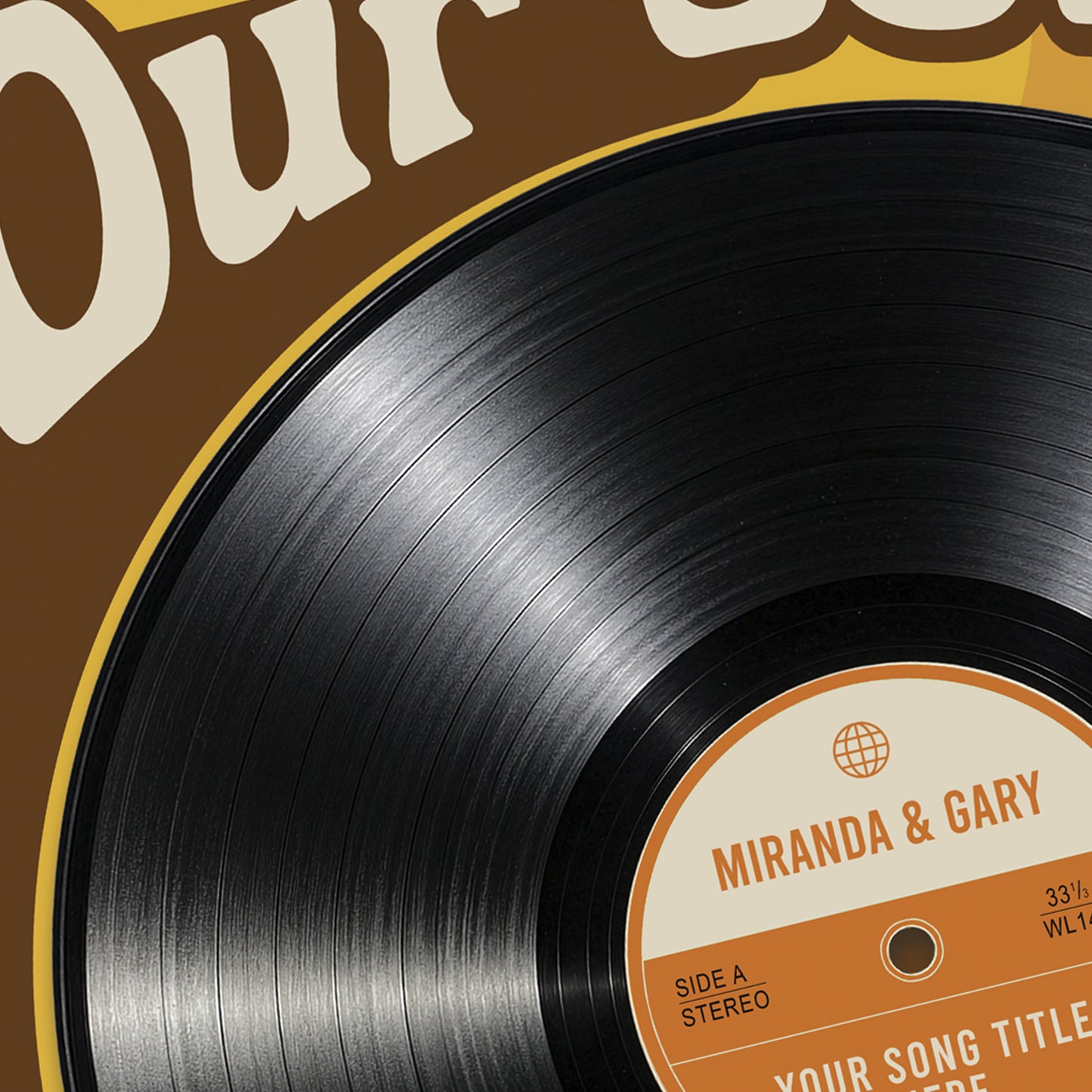Personalised Wedding Song Vinyl Record Print – First Dance Wall Art