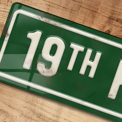 19th Hole Golf Metal Sign Plaque Golfing Home Pub Bar Decor - 100x305mm