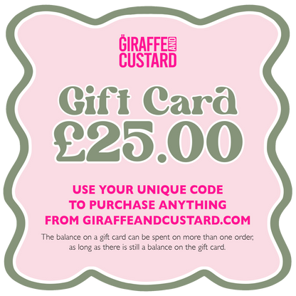 Giraffe and Custard Gift Card
