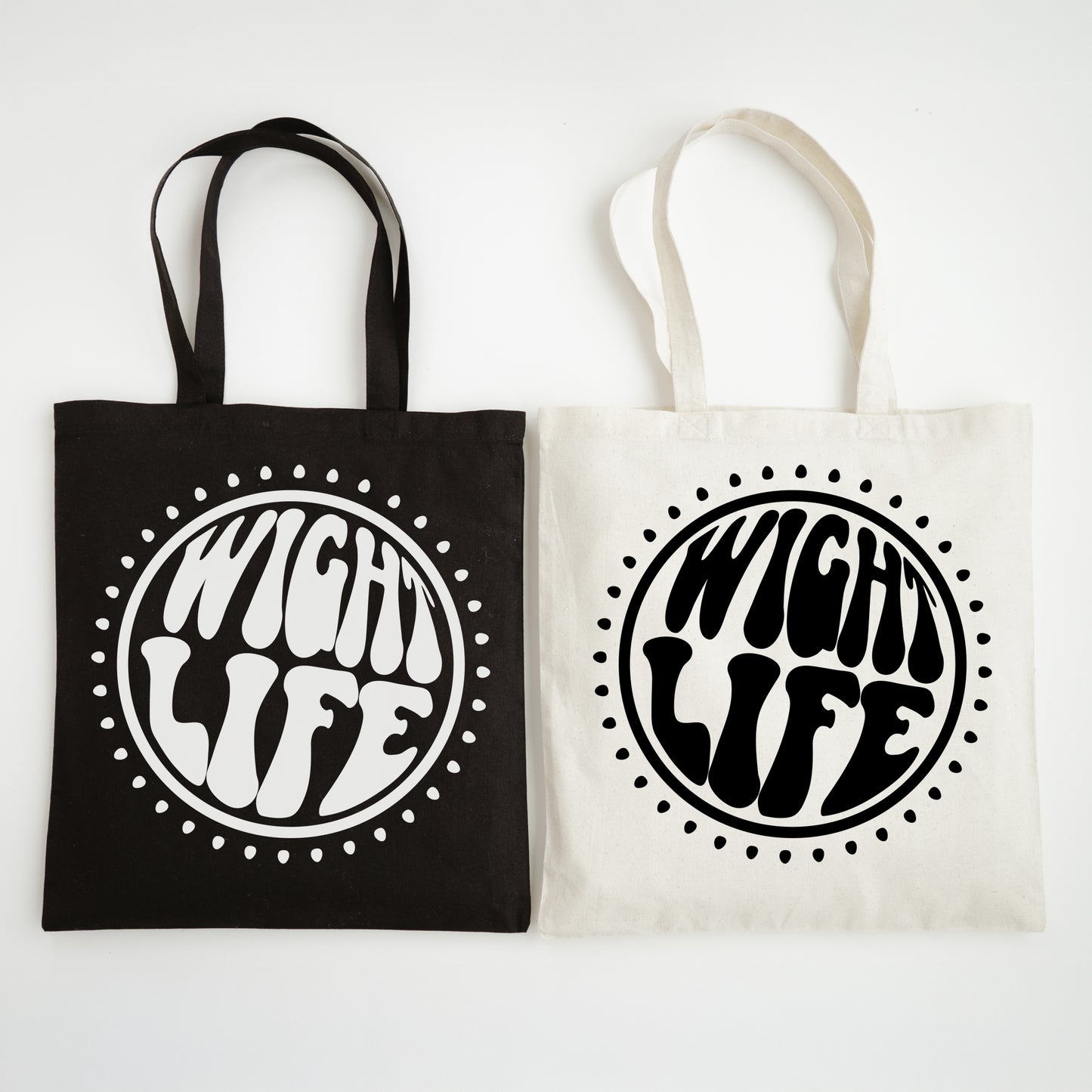 Wight Life Tote Bag - Sixties Power Circle - Shopping Bag