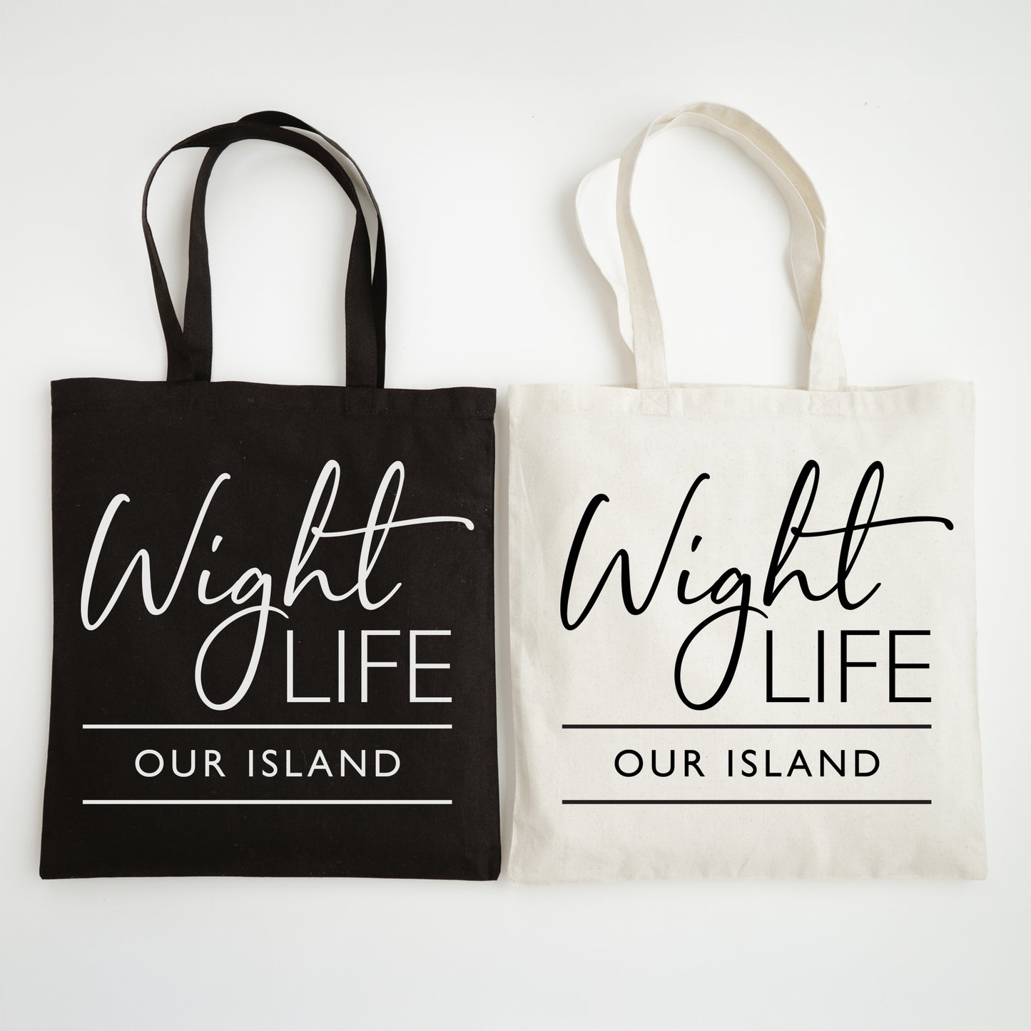 Wight Life Tote Bag - Our Island Script - Shopping Bag