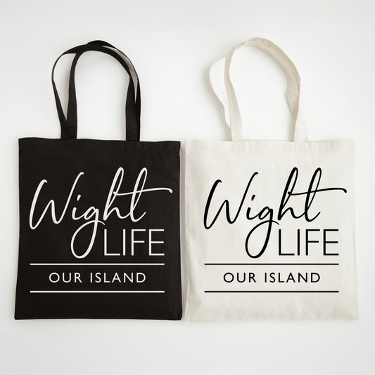 Wight Life Tote Bag - Our Island Script - Shopping Bag