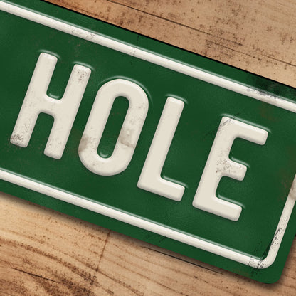 19th Hole Golf Metal Sign Plaque Golfing Home Pub Bar Decor - 100x305mm