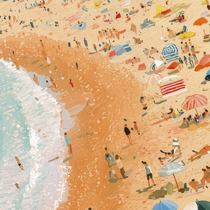 Brighton Beach Wall Art Print, Seaside Poster, Colourful Coastal Art, British Beach Print, Brighton Seafront Decor A4 A3 A2 A1