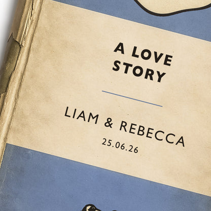 Personalised Love Story Print – Vintage Book Cover Wedding & Anniversary Gift