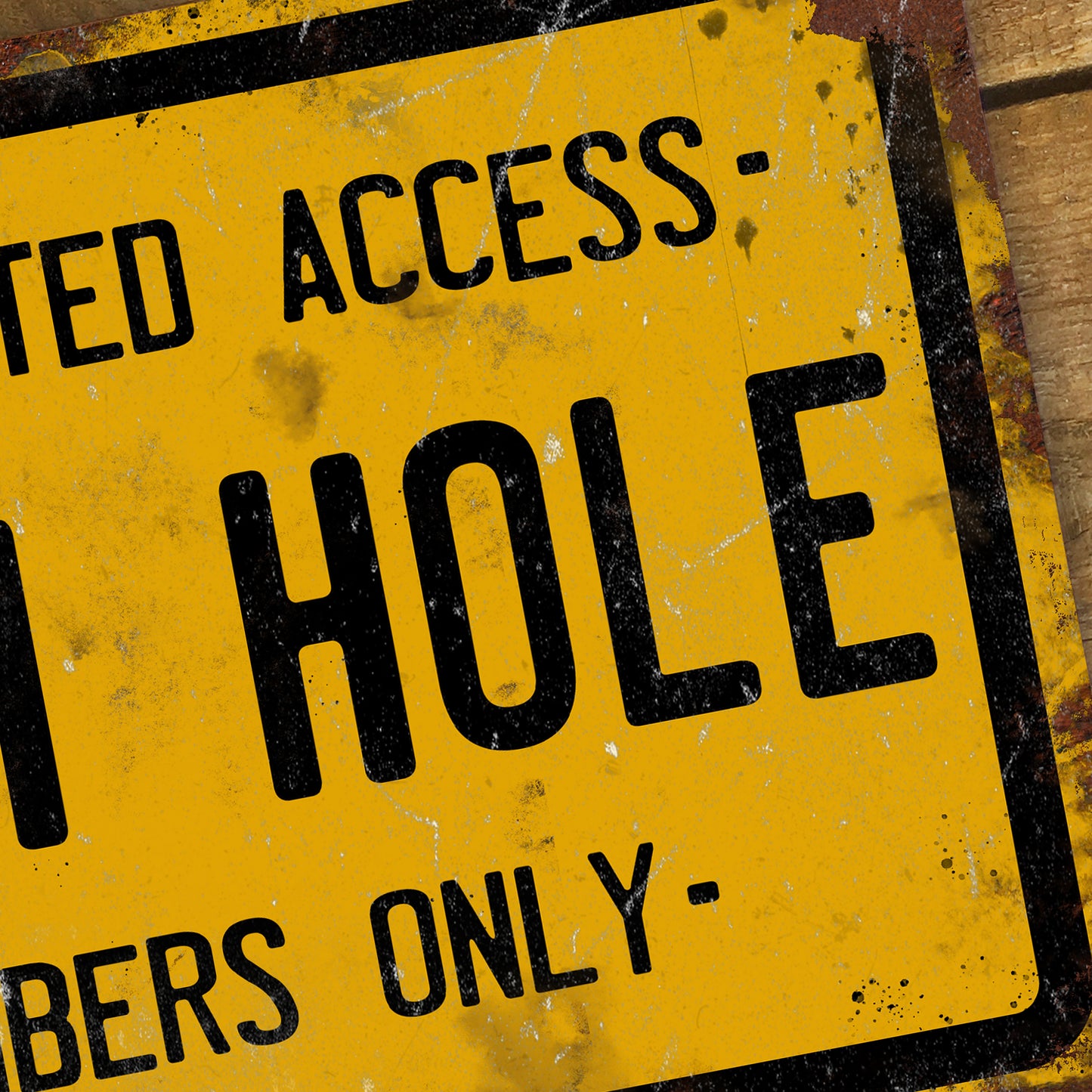 19th Hole Metal Sign – Restricted Access Members Only Golf Sign, Funny Golfer Gift, Vintage Golf Club Aluminium Wall Plaque